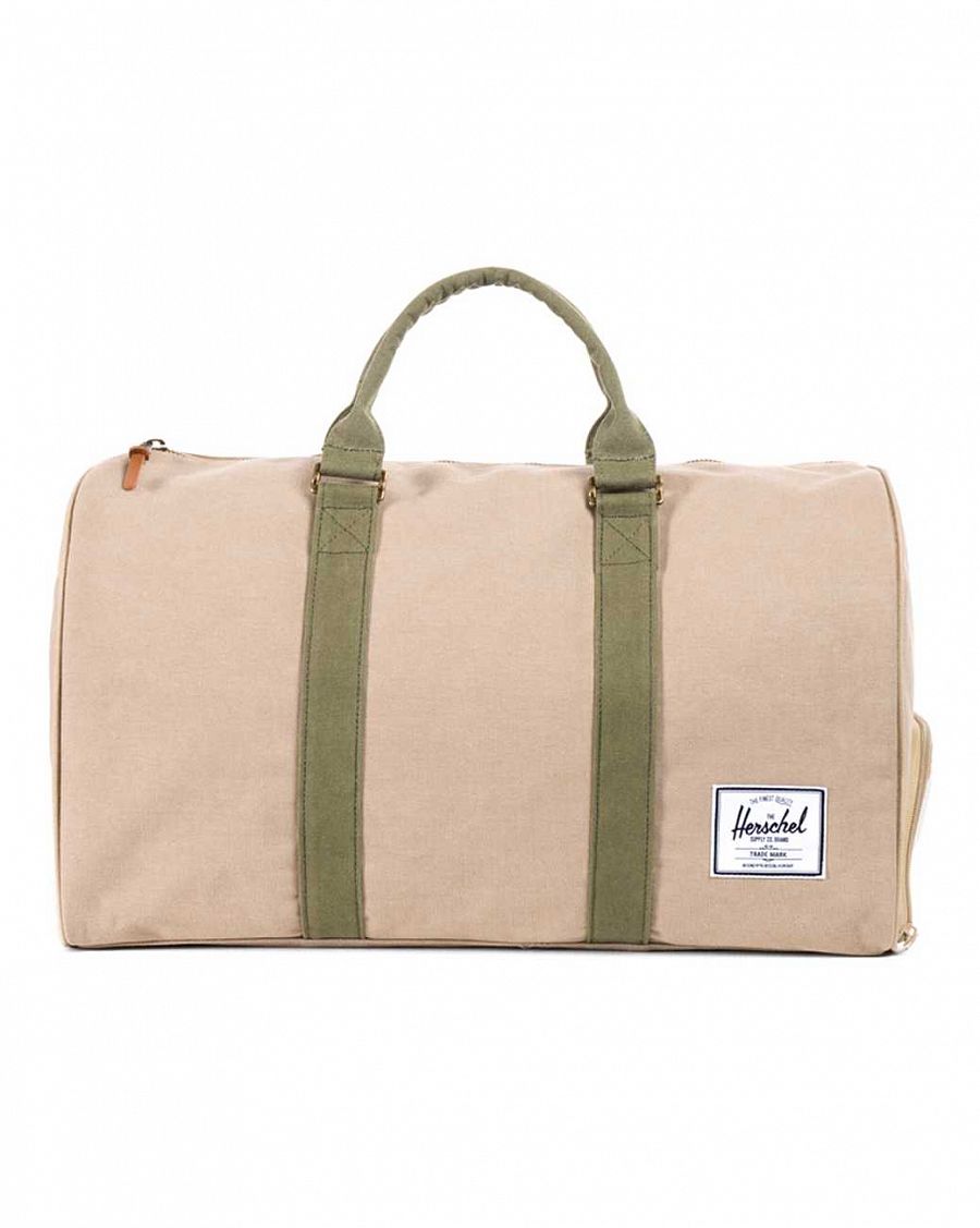 Сумка дорожная из толстого хлопка Herschel Novel Canvas Khaki Army отзывы