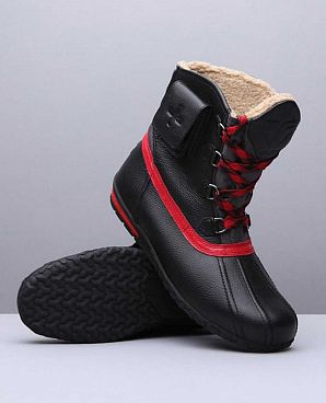 Ботинки мужские кожаные водонепроницаемые Psyberia Jack Black Red Grey Ботинки мужские кожаные водонепроницаемые Psyberia Jack Black Red Grey