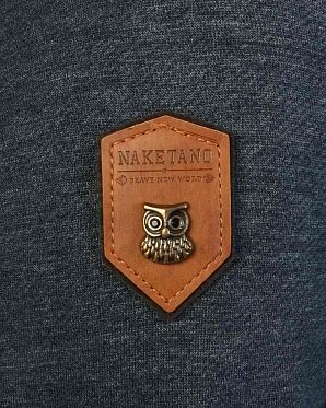 Толстовка женская на молнии с высоким воротом Naketano Monsterbumserin Indigo Blue Mel Толстовка женская на молнии с высоким воротом Naketano Monsterbumserin Indigo Blue Mel