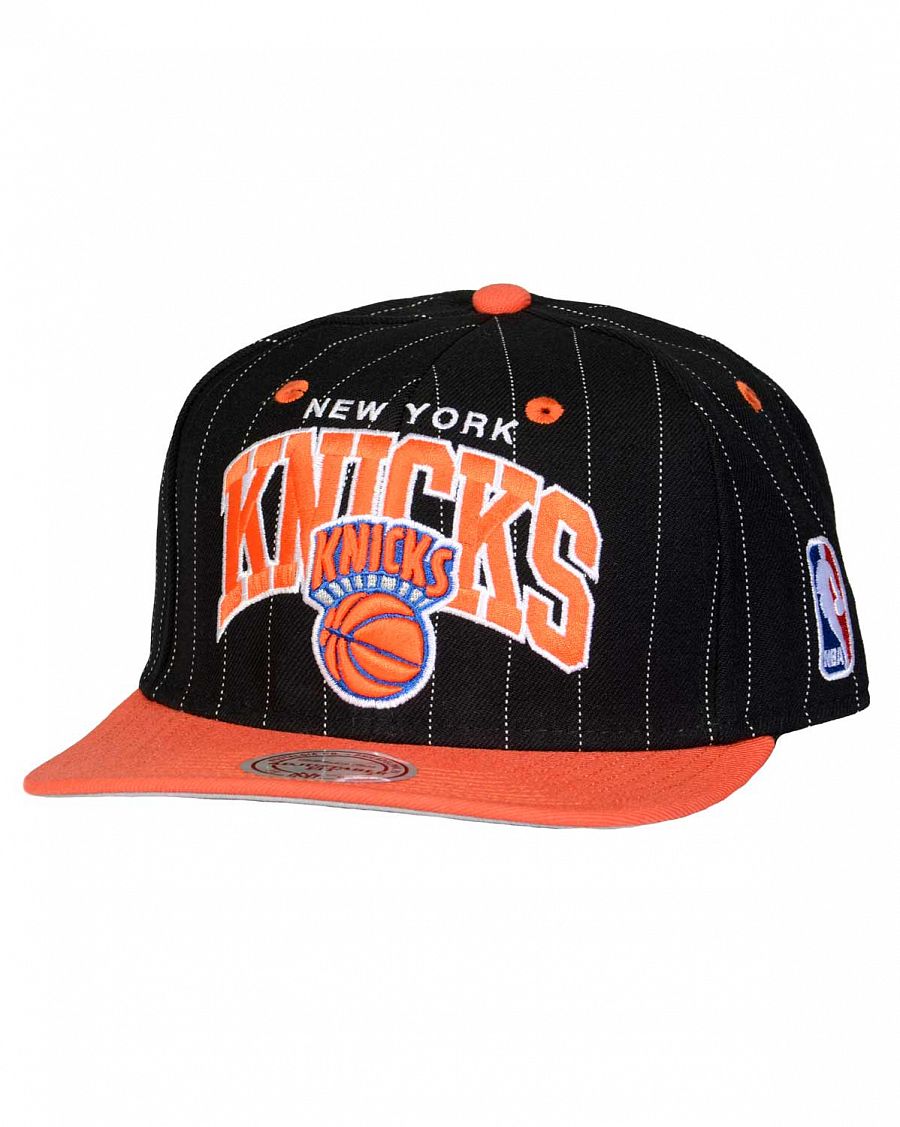 Бейсболка с прямым козырьком Mitchell and Ness NA80Z TEAM ARCH New York Knicks Black отзывы