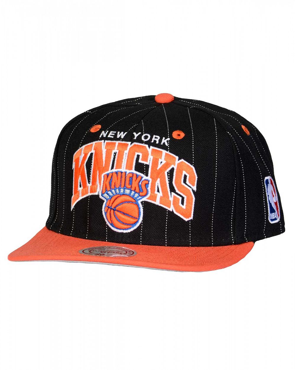 Бейсболка с прямым козырьком Mitchell and Ness NA80Z TEAM ARCH New York Knicks Black отзывы