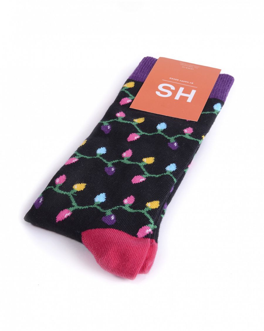 Носки мужские Happy Socks Combed Cotton Garland Black отзывы