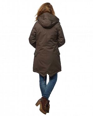 Парка женская зимняя водоотталкивающая Loading 5 Brown