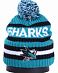 Шапка с помпоном на флисе '47 Brand NFL San Jose Sharks Turquoise