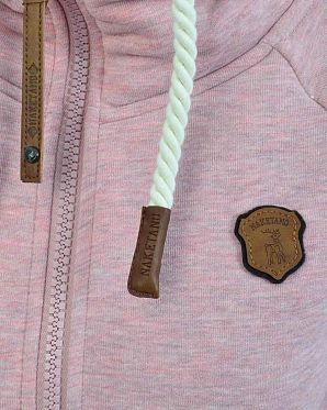 Толстовка женская на молнии с капюшоном Naketano Brazzo Schmutzmuschi Pink