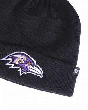 Шапка с подворотом '47 Brand NFL Baltimore Ravens Black Шапка с подворотом '47 Brand NFL Baltimore Ravens Black
