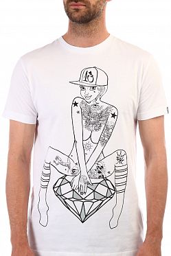 Футболка мужская Rum Knuckies Lady Diamond White Футболка мужская Rum Knuckies Lady Diamond White