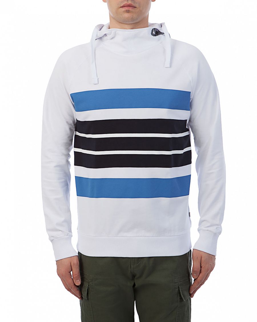 Толстовка легкая с капюшоном Napapijri Summer Sweat Shirt White Blue Stripe отзывы Толстовка легкая с капюшоном Napapijri Summer Sweat Shirt White Blue Stripe отзывы