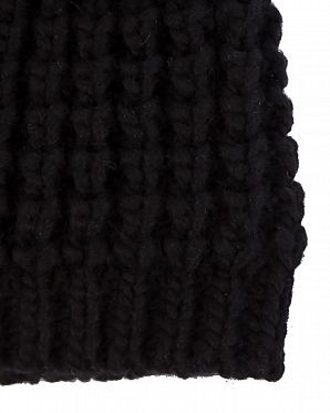 Шапка с помпоном зимняя женская Канада KyiKyi Classic Faux Fur Black Multi