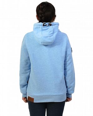 Толстовка женская с капюшоном Naketano Schmierlappen Jeck VI Amazing Blue Толстовка женская с капюшоном Naketano Schmierlappen Jeck VI Amazing Blue