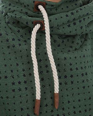 Толстовка женская с капюшоном Naketano Darthovic Sala Green Star