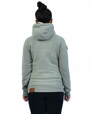 Толстовка женская на молнии с капюшоном Naketano Brazzo Gun Smoke Grey