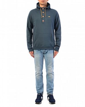 Толстовка мужская с капюшоном Iriedaily Hipster Hoody Steel Blue