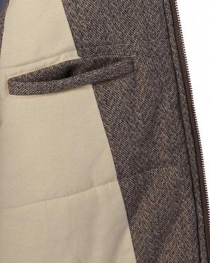 Жилетка на молнии утепленная мужская шерсть Publish Crawford Beige