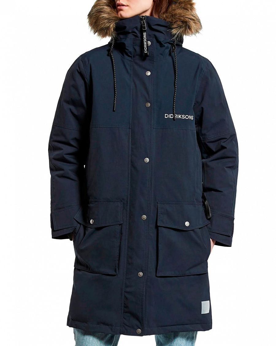 Парка женская зимняя водонепроницаемая Швеция Didriksons Parka Calla Blue отзывы