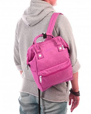 Рюкзак водоотталкивающий с двумя ручками Anello Kuchigane Japan Deep Pink Рюкзак водоотталкивающий с двумя ручками Anello Kuchigane Japan Deep Pink