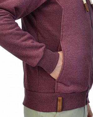 Толстовка мужская на молнии с капюшоном Naketano Full-Zip Hoodie Birol Bordeaux T Толстовка мужская на молнии с капюшоном Naketano Full-Zip Hoodie Birol Bordeaux T