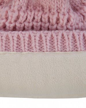 Шапка с помпоном зимняя женская Канада KyiKyi Classic Faux Fur Pink