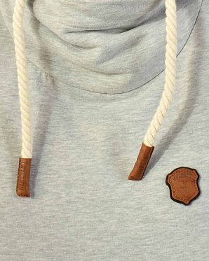 Толстовка женская с капюшоном Naketano Hier ist der Manager Grey Melange