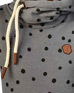 Толстовка женская с капюшоном Naketano Genitalalarm Dark Grey Melange Толстовка женская с капюшоном Naketano Genitalalarm Dark Grey Melange