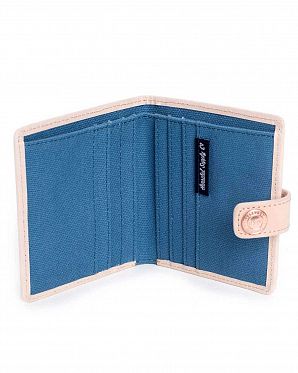 Кошелек визитница на кнопке с защитным кантом из кожи Herschel Thurlow Blue Кошелек визитница на кнопке с защитным кантом из кожи Herschel Thurlow Blue