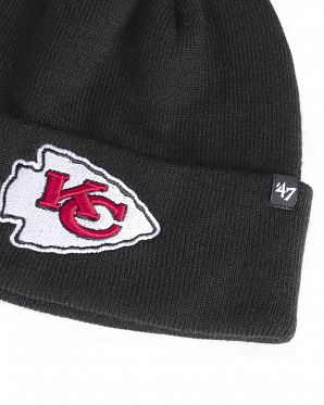 Шапка с подворотом '47 Brand NFL Kansas City Chiefs Black Шапка с подворотом '47 Brand NFL Kansas City Chiefs Black