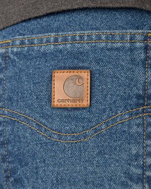 Джинсы мужские свободные из толстого хлопка USA 17 DST Dark Blue