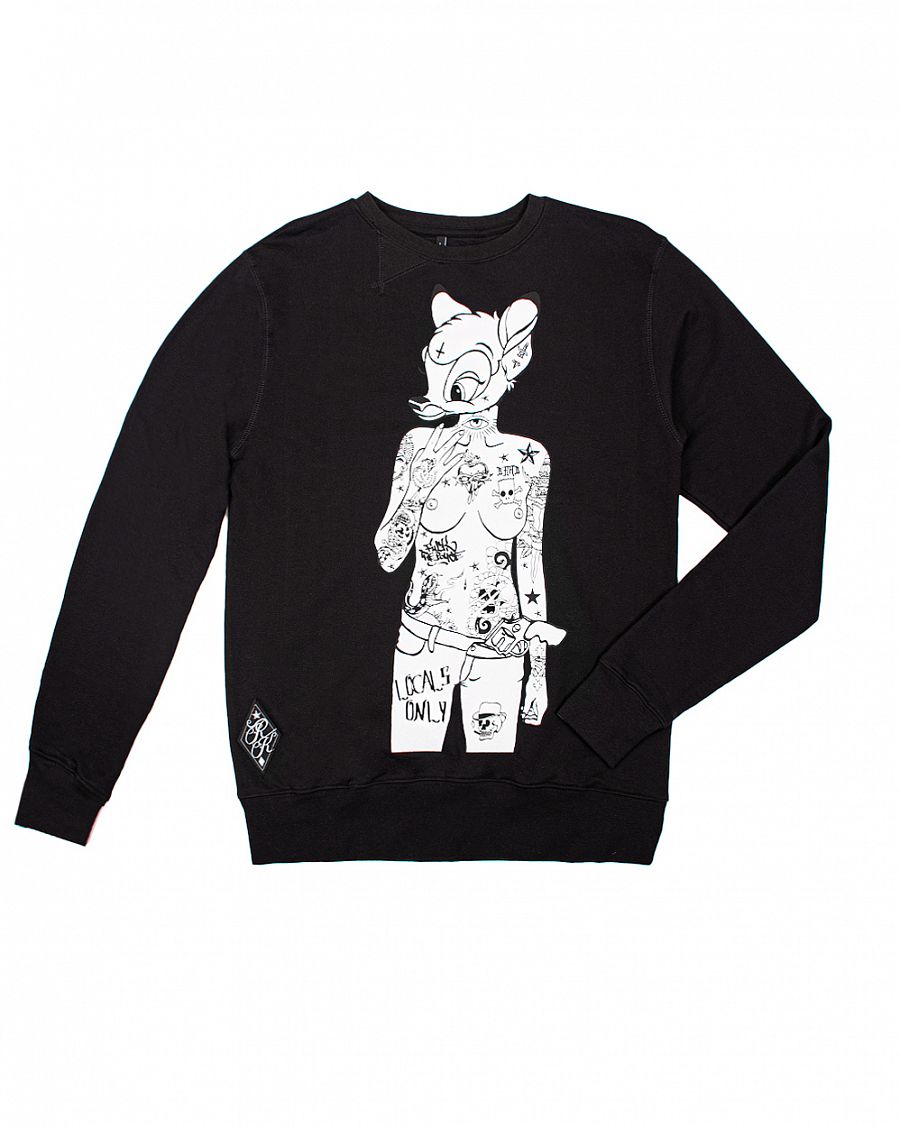 Толстовка свитшот Rum Knuckies Locals Only Black отзывы Толстовка свитшот Rum Knuckies Locals Only Black отзывы