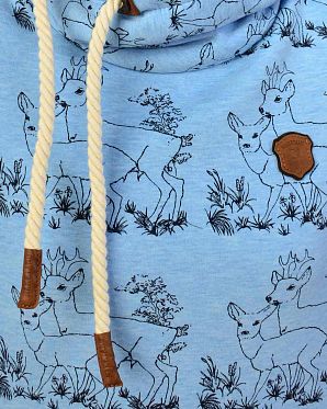 Толстовка женская с капюшоном Naketano Darth im Spessart Amazing Blue Melange Толстовка женская с капюшоном Naketano Darth im Spessart Amazing Blue Melange