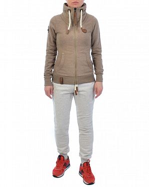 Толстовка женская на молнии с высоким воротом Naketano Monsterbumserin Dunnschiss Kotze