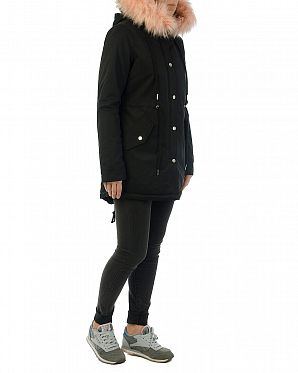 Парка демисезонная водоотталкивающая на меху Urban Classics Peached Teddy Black