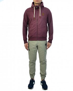Толстовка мужская на молнии с капюшоном Naketano Full-Zip Hoodie Birol Bordeaux T Толстовка мужская на молнии с капюшоном Naketano Full-Zip Hoodie Birol Bordeaux T