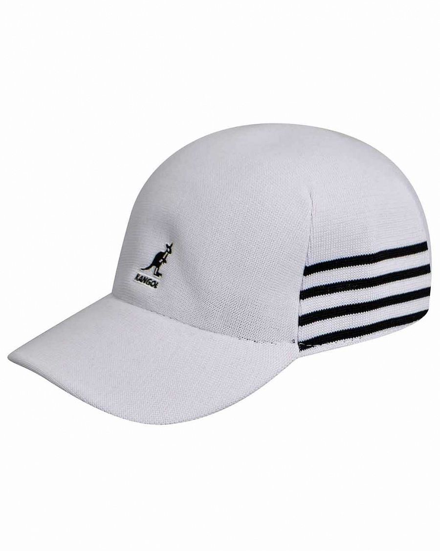 Бейсболка летняя с изогнутым козырьком Kangol Golf Panel Stripe Spacecap White отзывы