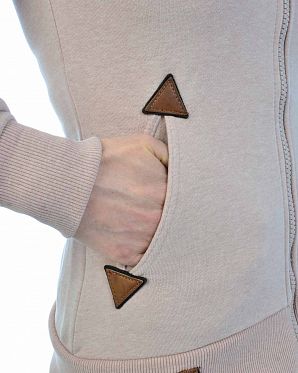 Толстовка женская с капюшоном Naketano Blonder Engel IV Dusty Pink Melange