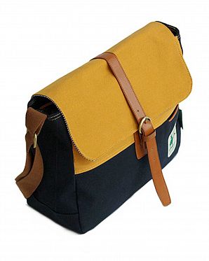 Сумка через плечо для ноутбука 11 YellowStone Messanger Luxe navy yellow Сумка через плечо для ноутбука 11 YellowStone Messanger Luxe navy yellow