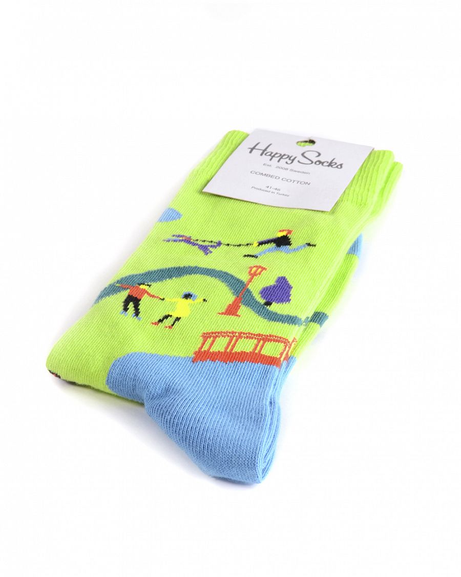 Носки мужские Happy Socks Combed Cotton Fanny Lime отзывы