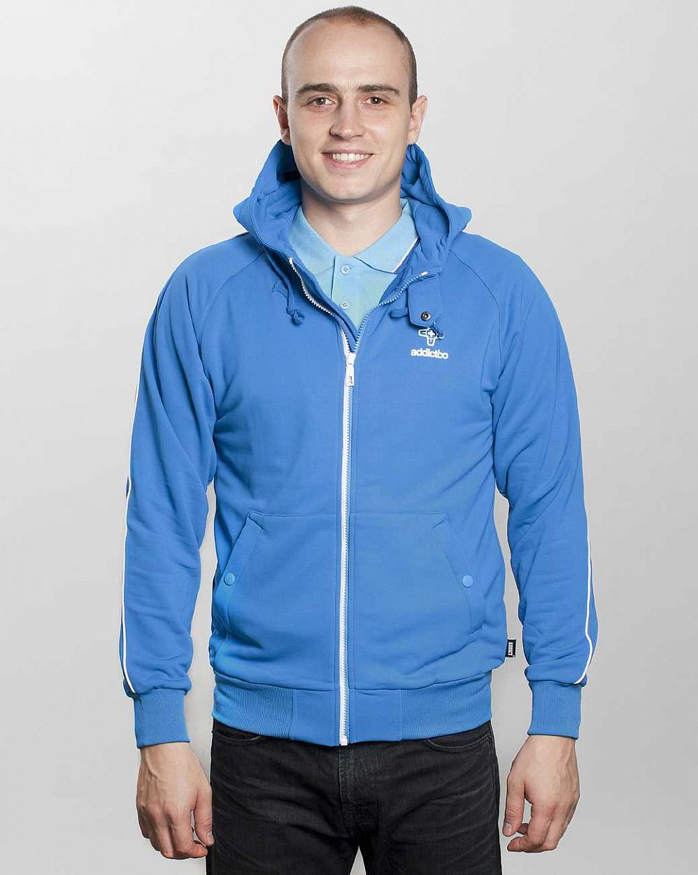 Толстовка Addict Retro Tramline Hood Briliant Blue отзывы