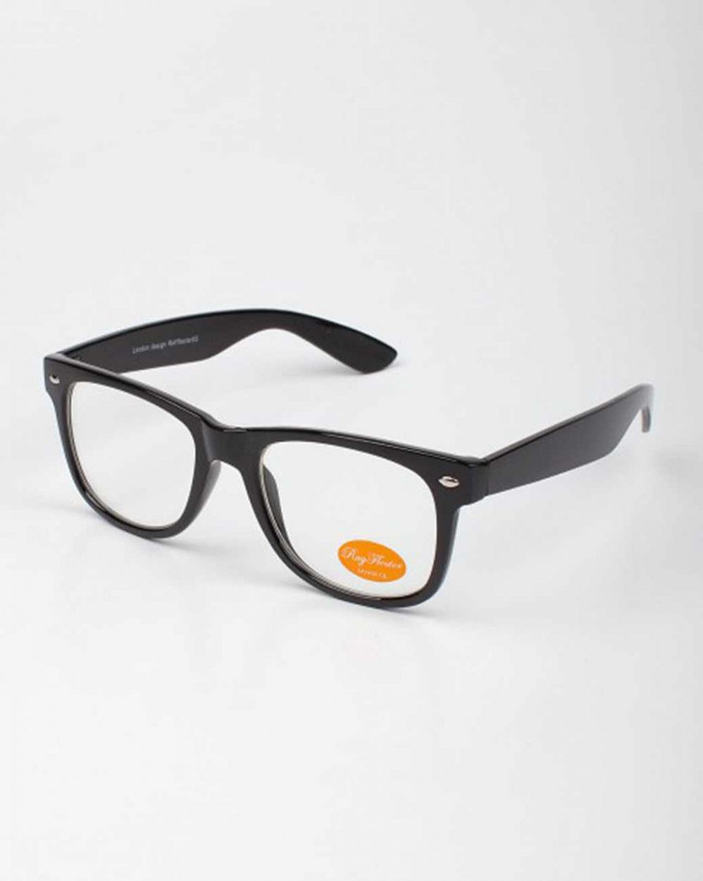Ray Flector Sunglasses Classic Modern Clear Lens Geek Black