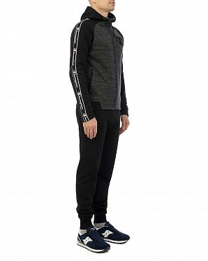 Толстовка с капюшоном на молнии Champion Authentic American EZ509 Grey Black Толстовка с капюшоном на молнии Champion Authentic American EZ509 Grey Black