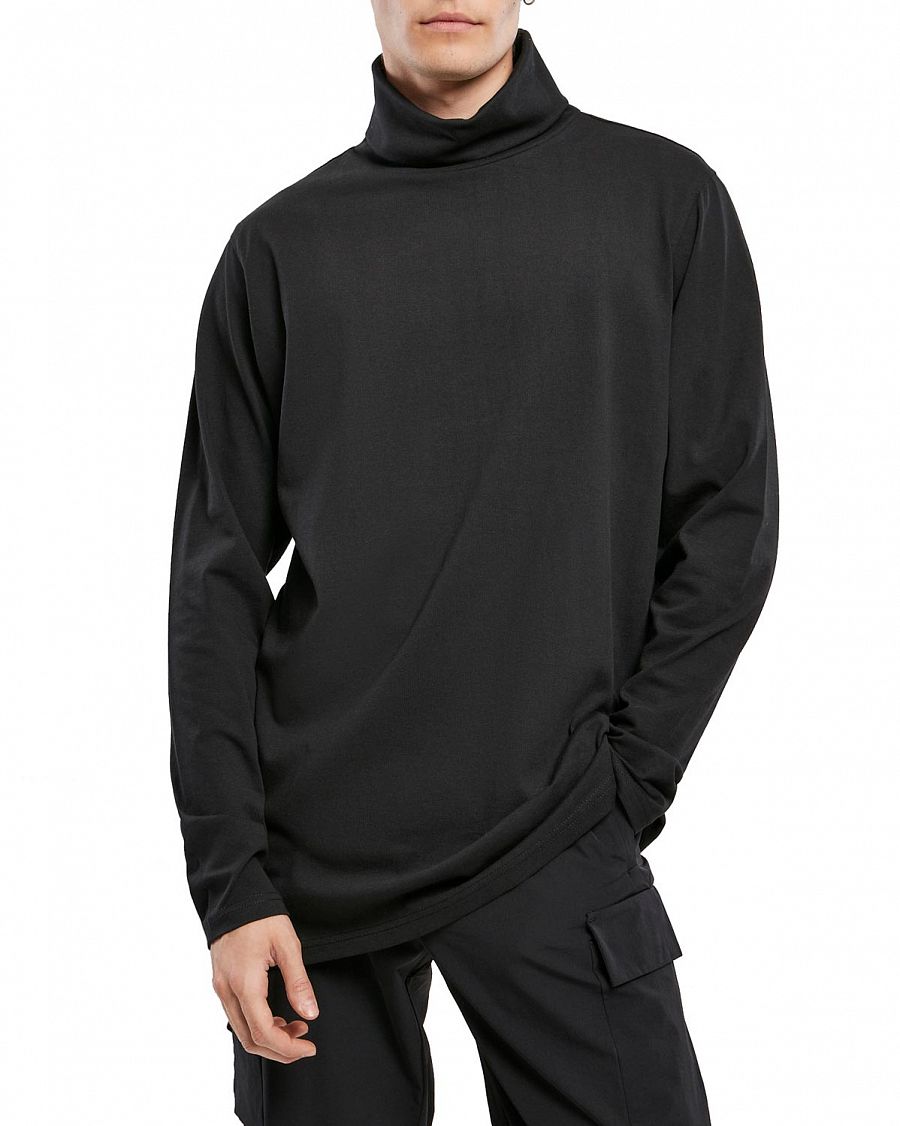 Футболка мужская с длинным рукавом и воротником Urban Classics Black отзывы Футболка мужская с длинным рукавом и воротником Urban Classics Black отзывы