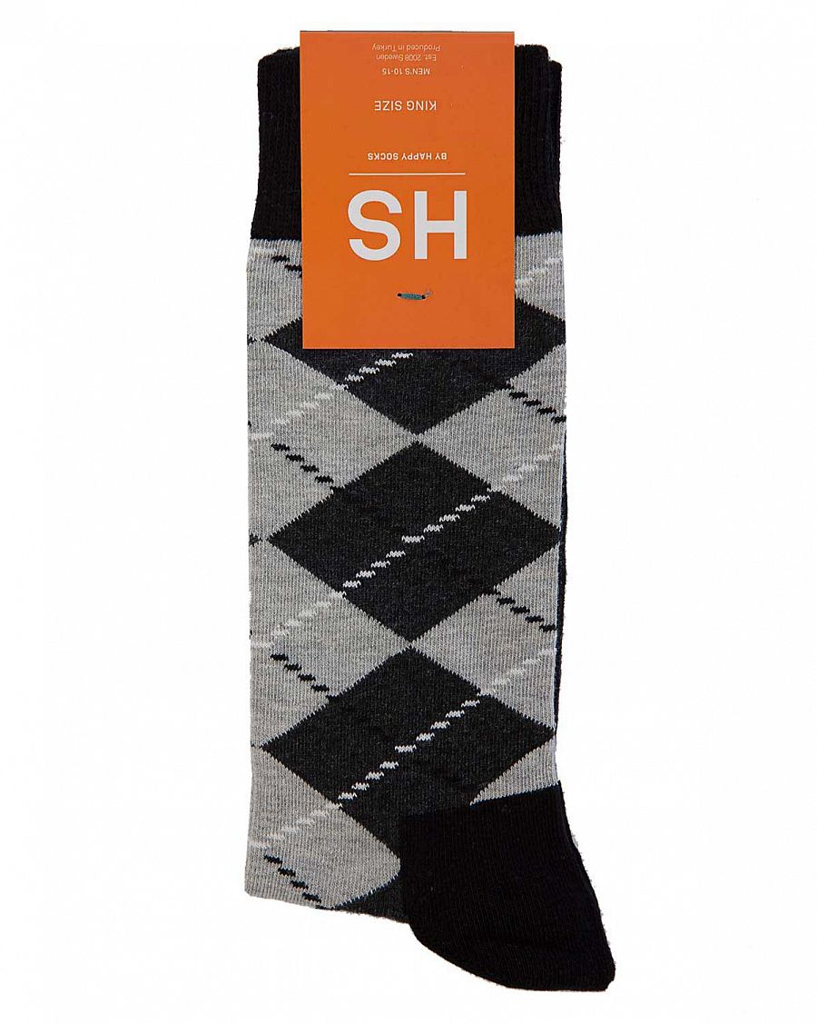 Носки высокие мужские Швеция Happy Socks Chicago Grey Black отзывы