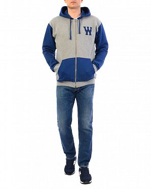 Толстовка мужская на молнии с капюшоном Wesc Franchise Grey Толстовка мужская на молнии с капюшоном Wesc Franchise Grey