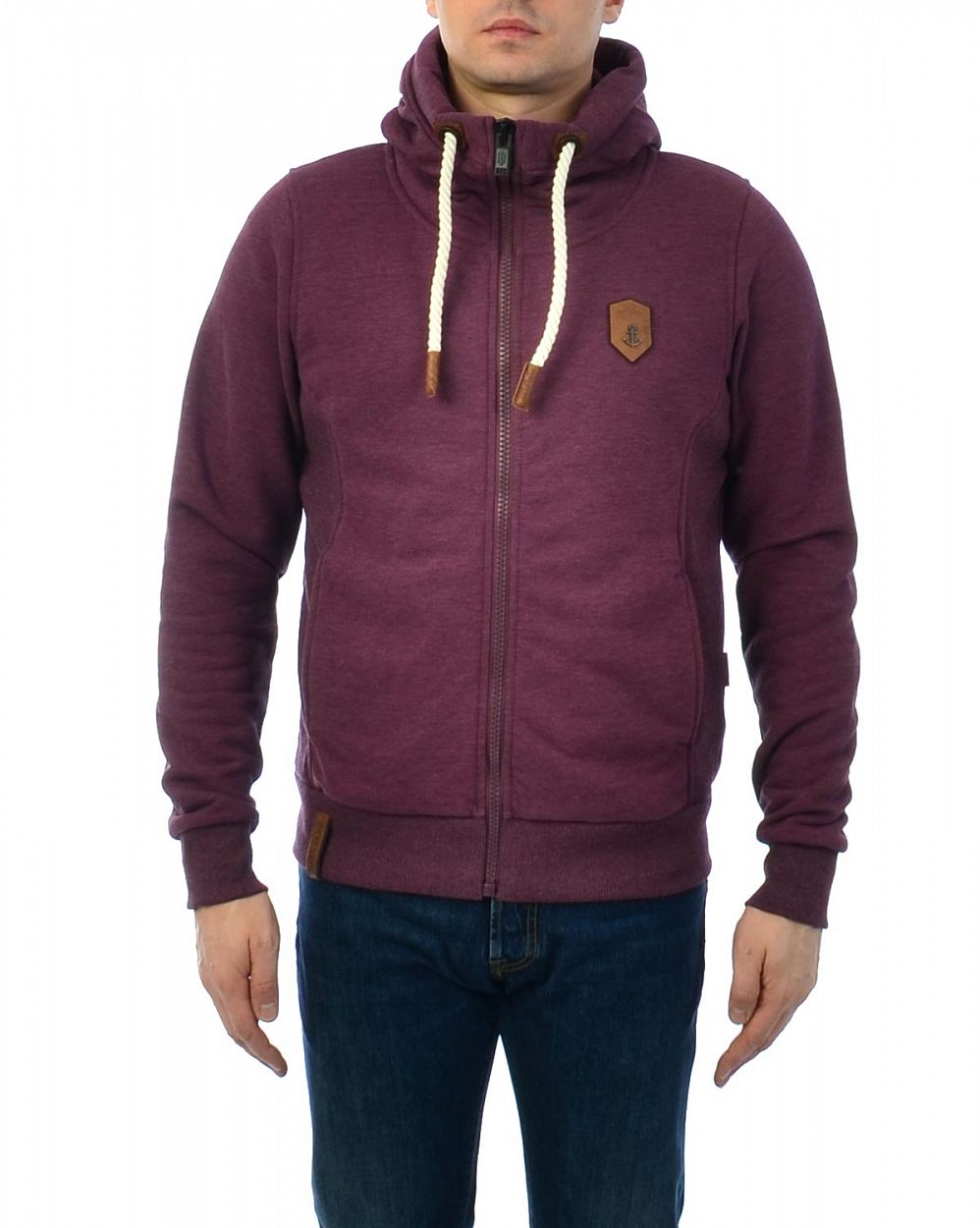 Толстовка мужская на молнии с капюшоном Naketano Full-Zip Hoodie Birol II Maroon S отзывы