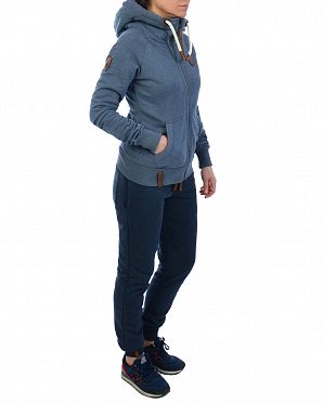 Толстовка женская на молнии с капюшоном Naketano Brazzo Dark Ash Mel