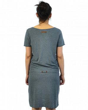 Платье женское короткий рукав и карманами Naketano El Majmuni IV Dark Ash Melange Платье женское короткий рукав и карманами Naketano El Majmuni IV Dark Ash Melange