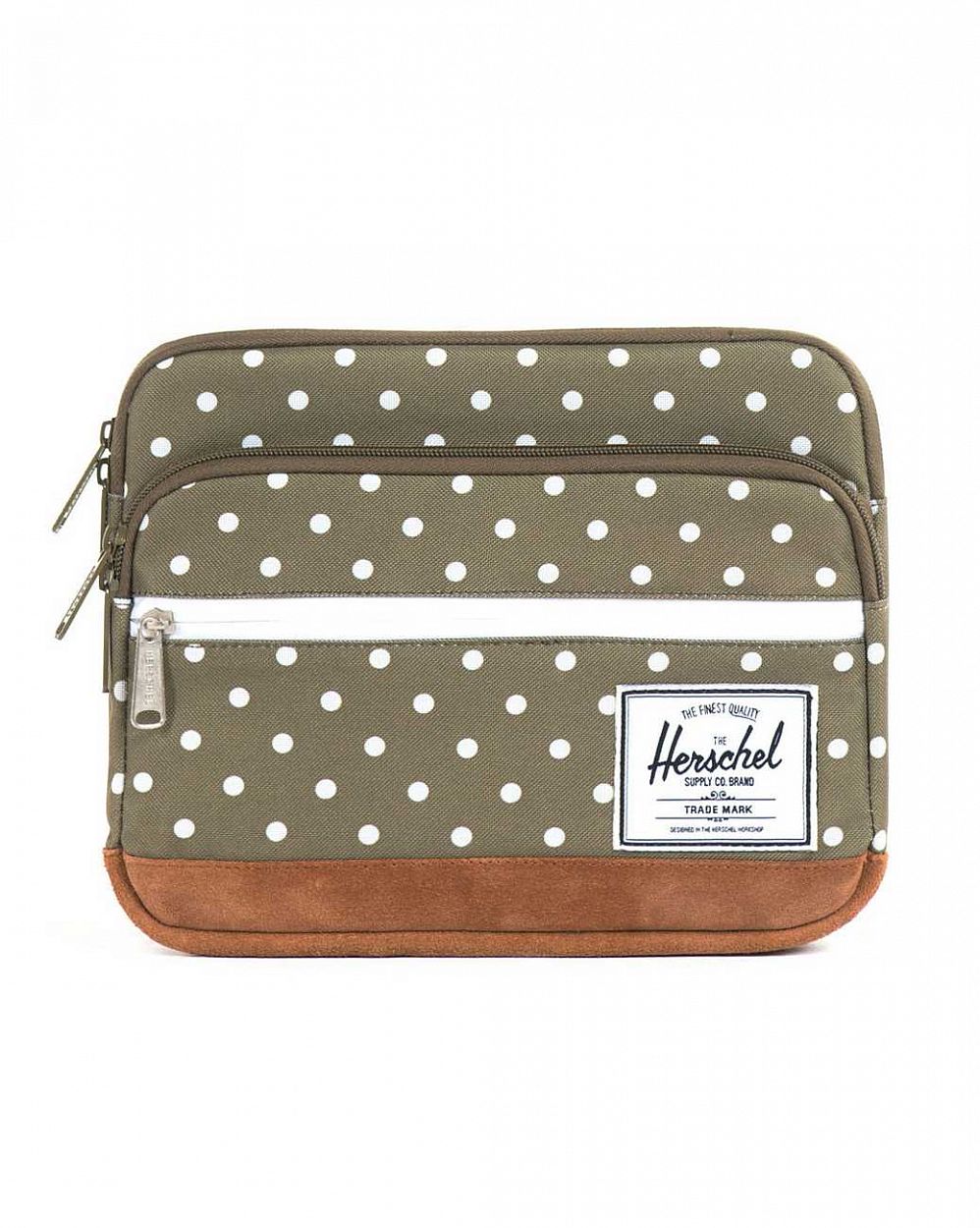 Чехол органайзер водоотталкивающий Herschel Pop Quiz iPad Olive Polka Dot отзывы