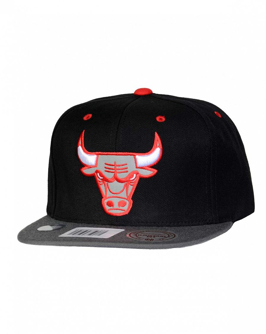 Бейсболка с прямым козырьком Mitchell and Ness XLRELECTIVE 2TONE Chicago Bulls Black отзывы