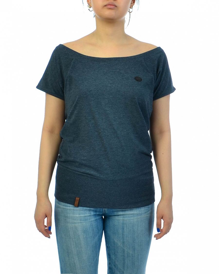 Футболка женская летняя на широкой резинке Naketano Wolle X Indigo Blue Melange отзывы Футболка женская летняя на широкой резинке Naketano Wolle X Indigo Blue Melange отзывы