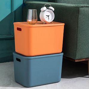 Контейнер АЛИ ЧАЙНА с крышкой SH179, 14 L, Большой Средний Бирюзовый