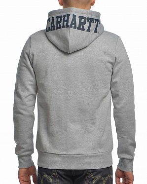 Толстовка мужская на флисе с капюшоном Carhartt Hooded Sweat Bridge Grey